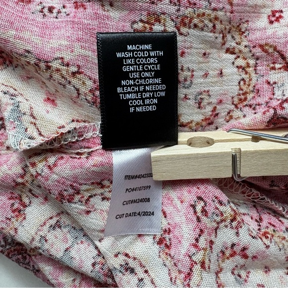 TORRID Gauze Tunic Skater Dress Size 2X 18/20 Medallion Pink 3/4 Blouson Sleeves - Picture 12 of 12